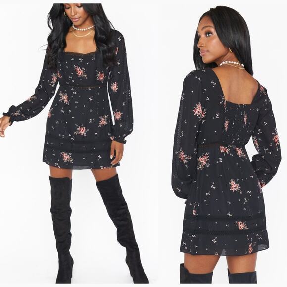 Show Me Your Mumu Helen Floral Dress Black Pink Size Small New With Tag - Picture 4 of 15